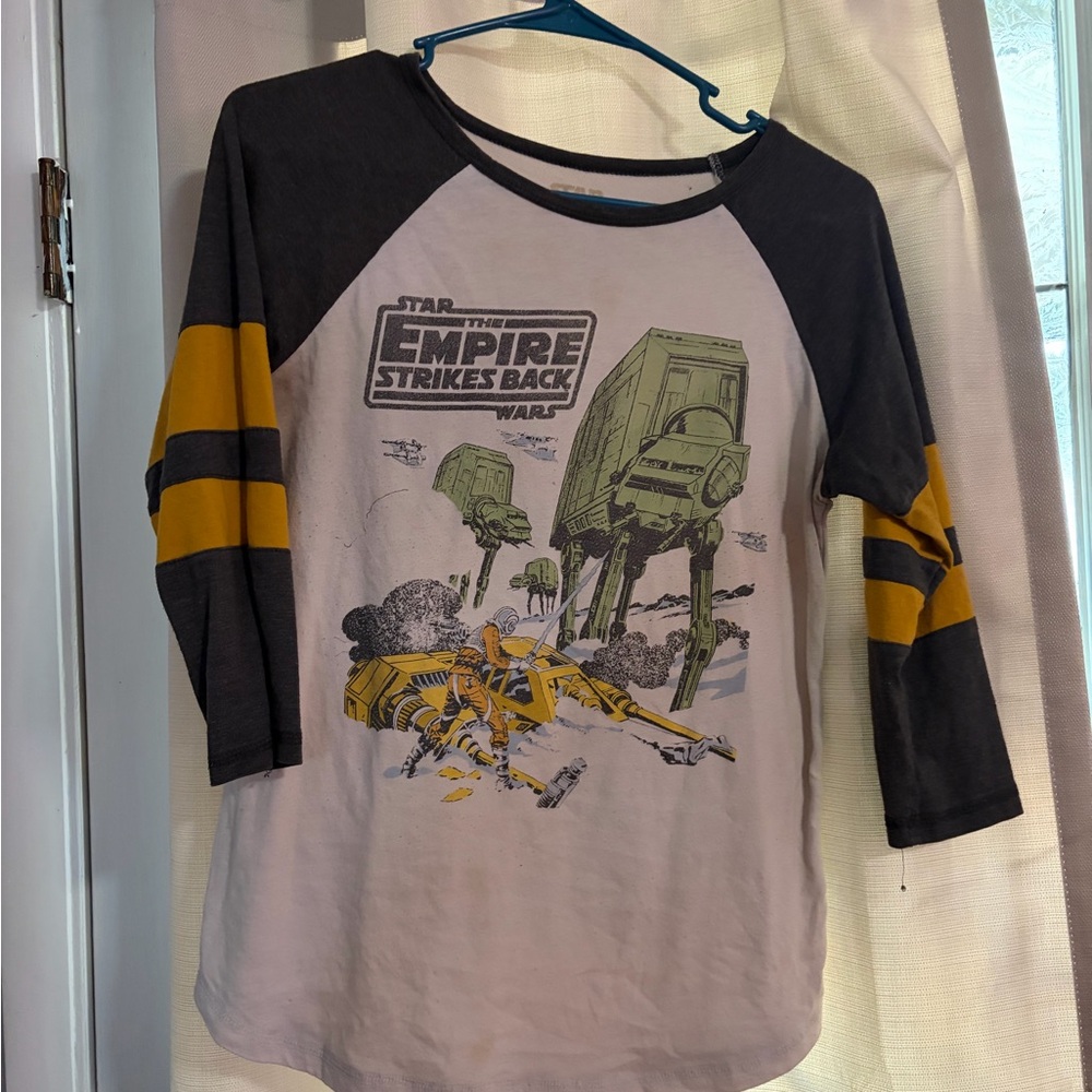Star Wars Long Sleeve Shirt - Grey, Yellow, and Cream